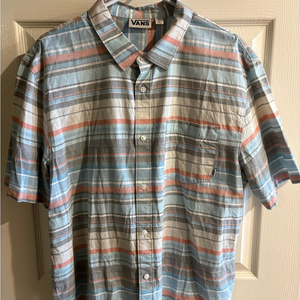 Vans Men's Blue Plaid Shirt